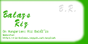 balazs riz business card